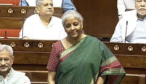 Sansad TV : Finance Minister Nirmala Sitharaman in Rajya Sabha on Wednesday